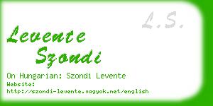 levente szondi business card